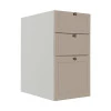 Módulo Balcao 35cm 3 Gavetas 100% MDF Cozinha Modulada Provence Robel Branco/Fendi Matte