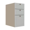 Módulo Balcao 35cm 3 Gavetas 100% MDF Cozinha Modulada Provence Robel Fendi/Branco Matte