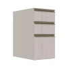 Módulo Balcão 35cm 3 Gavetas 100% MDF Cozinha Modulada Gold Robel Fendi/Aspen