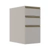 Módulo Balcão 35cm 3 Gavetas 100% MDF Cozinha Modulada Gold Robel Fendi/Fendi