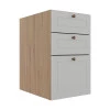 Módulo Balcao 40cm 3 Gavetas 100% MDF Cozinha Modulada Provence Robel Hanover/Branco Matte