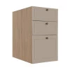 Módulo Balcao 40cm 3 Gavetas 100% MDF Cozinha Modulada Provence Robel Hanover/Fendi Matte