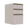 Módulo Balcão 40cm 3 Gavetas 100% MDF Cozinha Modulada Gold Robel Fendi/Aspen