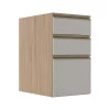 Módulo Balcão 40cm 3 Gavetas 100% MDF Cozinha Modulada Gold Robel Hanover/Fendi