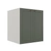 Módulo Balcao 60cm 2 Portas 100% MDF Cozinha Modulada Provence Robel Branco/Salvia Matte