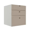 Módulo Balcao 60cm 3 Gavetas 100% MDF Cozinha Modulada Provence Robel Branco/Fendi Matte