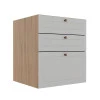 Módulo Balcao 60cm 3 Gavetas 100% MDF Cozinha Modulada Provence Robel Hanover/Branco Matte