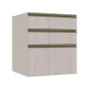 Módulo Balcão 60cm 3 Gavetas 100% MDF Cozinha Modulada Gold Robel Fendi/Aspen