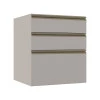 Módulo Balcão 60cm 3 Gavetas 100% MDF Cozinha Modulada Gold Robel Fendi/Fendi