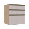 Módulo Balcão 60cm 3 Gavetas 100% MDF Cozinha Modulada Gold Robel Hanover/Aspen