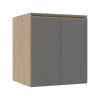 Módulo Balcão 60cm 2 Portas 100% MDF Cozinha Modulada Gold Robel Hanover/Cinza