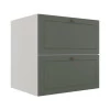 Módulo Balcao 70cm 1 Gaveta 1 Porta Basculante 100% MDF Cozinha Provence Robel Branco/Salvia Matte