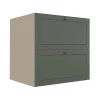 Módulo Balcao 70cm 1 Gaveta 1 Porta Basculante 100% MDF Cozinha Provence Robel Fendi/Salvia Matte