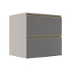 Módulo Balcão 70cm 1 Gaveta 1 Porta Basculante 100% MDF Cozinha Modulada Gold Robel Fendi/Cinza