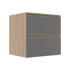 Módulo Balcão 70cm 1 Gaveta 1 Porta Basculante 100% MDF Cozinha Modulada Gold Robel Hanover/Cinza
