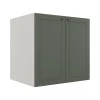 Módulo Balcao 70cm 2 Portas 100% MDF Cozinha Modulada Provence Robel Branco/Salvia Matte