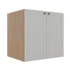 Módulo Balcao 70cm 2 Portas 100% MDF Cozinha Modulada Provence Robel Hanover/Branco Matte