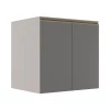 Módulo Balcão 70cm 2 Portas 100% MDF Cozinha Modulada Gold Robel Fendi/Cinza