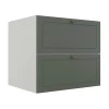 Módulo Balcao 80cm 1 Gaveta 1 Porta Basculante 100% MDF Cozinha Provence Robel Branco/Salvia Matte