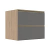 Módulo Balcão 80cm 1 Gaveta 1 Porta Basculante 100% MDF Cozinha Modulada Gold Robel Hanover/Cinza