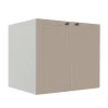 Módulo Balcao 80cm 2 Portas 100% MDF Cozinha Modulada Provence Robel Branco/Fendi Matte
