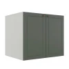 Módulo Balcao 80cm 2 Portas 100% MDF Cozinha Modulada Provence Robel Branco/Salvia Matte