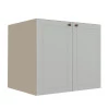 Módulo Balcao 80cm 2 Portas 100% MDF Cozinha Modulada Provence Robel Fendi/Branco Matte