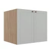 Módulo Balcao 80cm 2 Portas 100% MDF Cozinha Modulada Provence Robel Hanover/Branco Matte