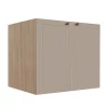 Módulo Balcao 80cm 2 Portas 100% MDF Cozinha Modulada Provence Robel Hanover/Fendi Matte
