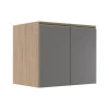 Módulo Balcão 80cm 2 Portas 100% MDF Cozinha Modulada Gold Robel Hanover/Cinza
