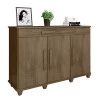 Balcão Buffet Sala Jantar 137cm 3 Portas Gaveta Rubi RV Móveis Freijó