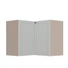 Módulo Balcao de Canto L 94,5 cm 100% MDF Cozinha Provence Robel Fendi/Branco Matte
