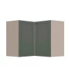 Módulo Balcao de Canto L 94x96cm 100% MDF Cozinha Provence Robel Fendi/Salvia Matte