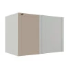 Módulo Balcao de Canto Reto 100cm Direito/Esquerdo 100% MDF Cozinha Provence Robel Branco/Fendi Matte
