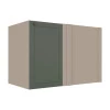 Módulo Balcao de Canto Reto 100cm Direito/Esquerdo 100% MDF Cozinha Provence Robel Fendi/Salvia Matte