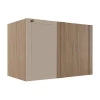 Módulo Balcao de Canto Reto 100cm Direito/Esquerdo 100% MDF Cozinha Provence Robel Hanover/Fendi Matte
