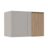 Módulo Balcao De Canto Reto 100cm Direito 100% MDF Cozinha Modulada Gold Robel Fendi/Hanover
