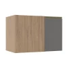 Módulo Balcao De Canto Reto 100cm Direito 100% MDF Cozinha Modulada Gold Robel Hanover/Cinza