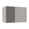 Módulo Balcao De Canto Reto 100cm Esquerdo 100% MDF Cozinha Modulada Gold Robel Fendi/Cinza