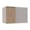 Módulo Balcao De Canto Reto 100cm Esquerdo 100% MDF Cozinha Modulada Gold Robel Fendi/Hanover