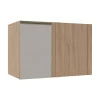 Módulo Balcao De Canto Reto 100cm Esquerdo 100% MDF Cozinha Modulada Gold Robel Hanover/Fendi