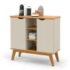 Balcão Pequeno Cantinho do Café 100cm 2 Portas Prism Patrimar Off White/Cinamomo