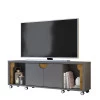 Rack Bancada Para TV Até 65 Pol  Firenze 1.8 Lukaliam Cinza/Canela
