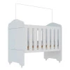 Berço Americano 2 em 1 Mini Cama Lua Com Rodízio Gelius Branco