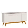 Balcão Buffet 1.65cm Para Sala de Jantar 4 Portas Classic Imcal Off White