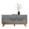 Balcão Buffet 4 Portas 165cm Surina EAX Móveis Cinza/Tauari