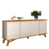 Buffet Sala Jantar 190cm 4 Portas Norman EDN Off White/Cedro
