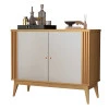 Buffet Pequeno 90cm Ripado Sala Jantar 2 Portas Argo EDN Freijo/Fendi