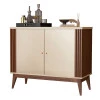Buffet Pequeno 90cm Ripado Sala Jantar 2 Portas Argo EDN Off White/Naturale