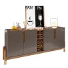 Buffet Balcão Sala de Jantar 4 Portas Adega Lizz 1.9 Casa D Cinza/Cedro